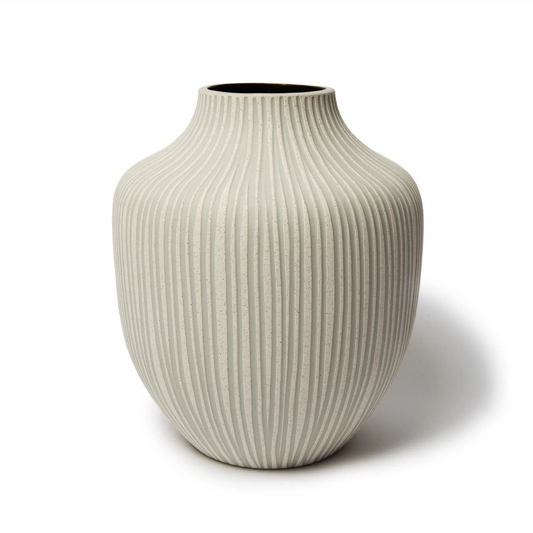 Vase Kyoto, Sand white stone stripe Lindform