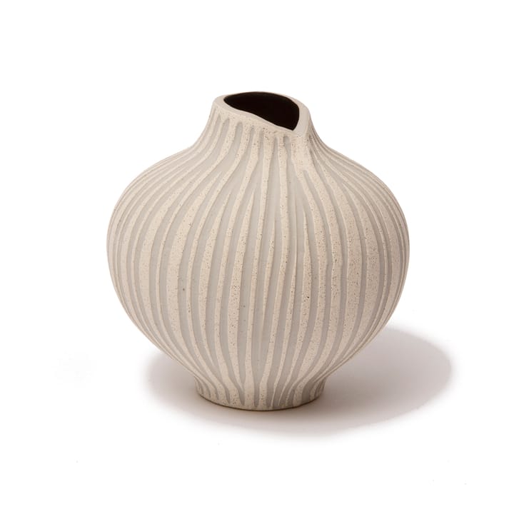 Vase Line - Sand white stone stripe, medium - Lindform