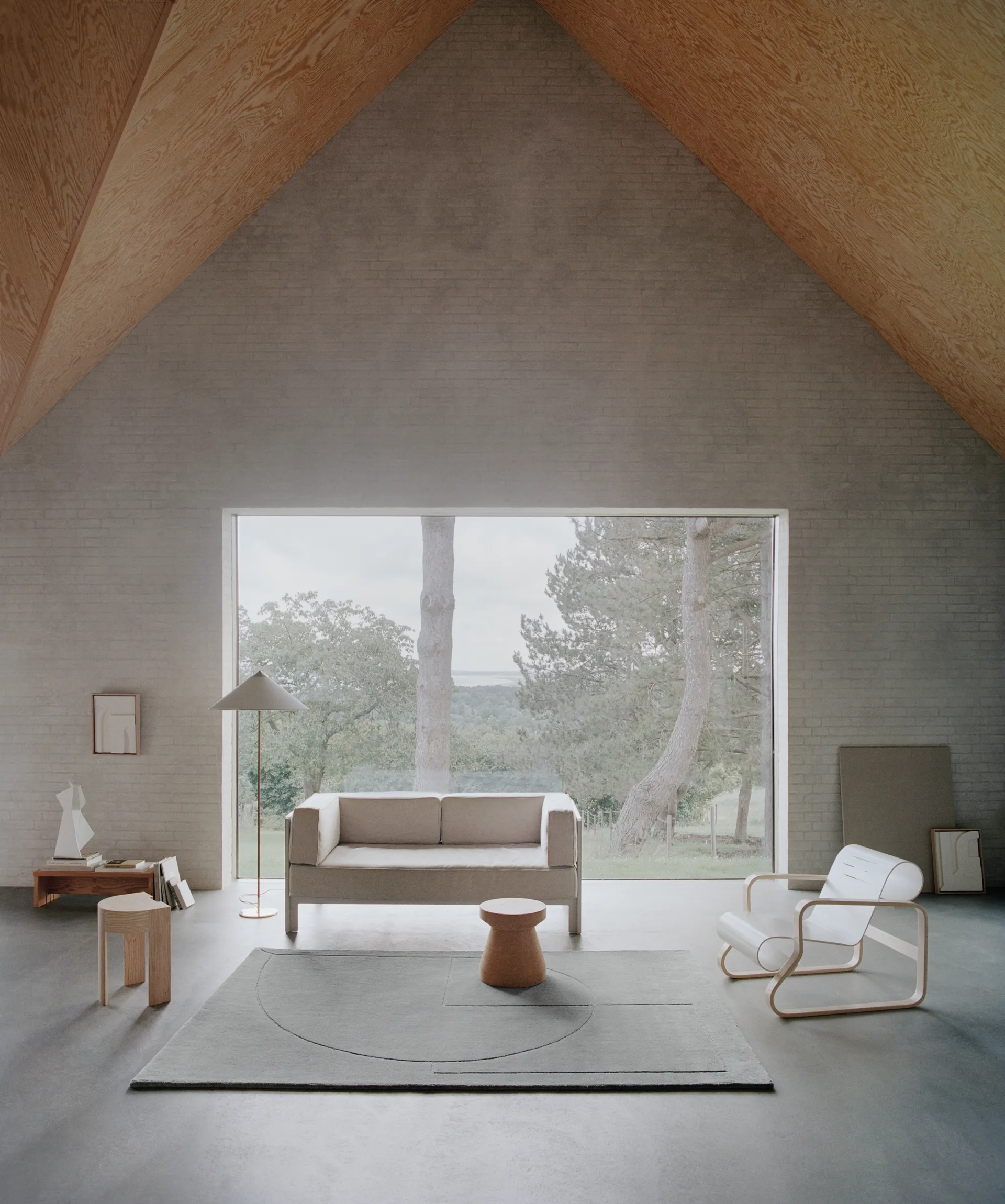 Tapis en laine Lineal Poem, Moss, 170x240 cm Linie Design