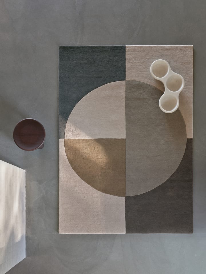 Tapis en laine Radiality, Olive, 170x240 cm Linie Design