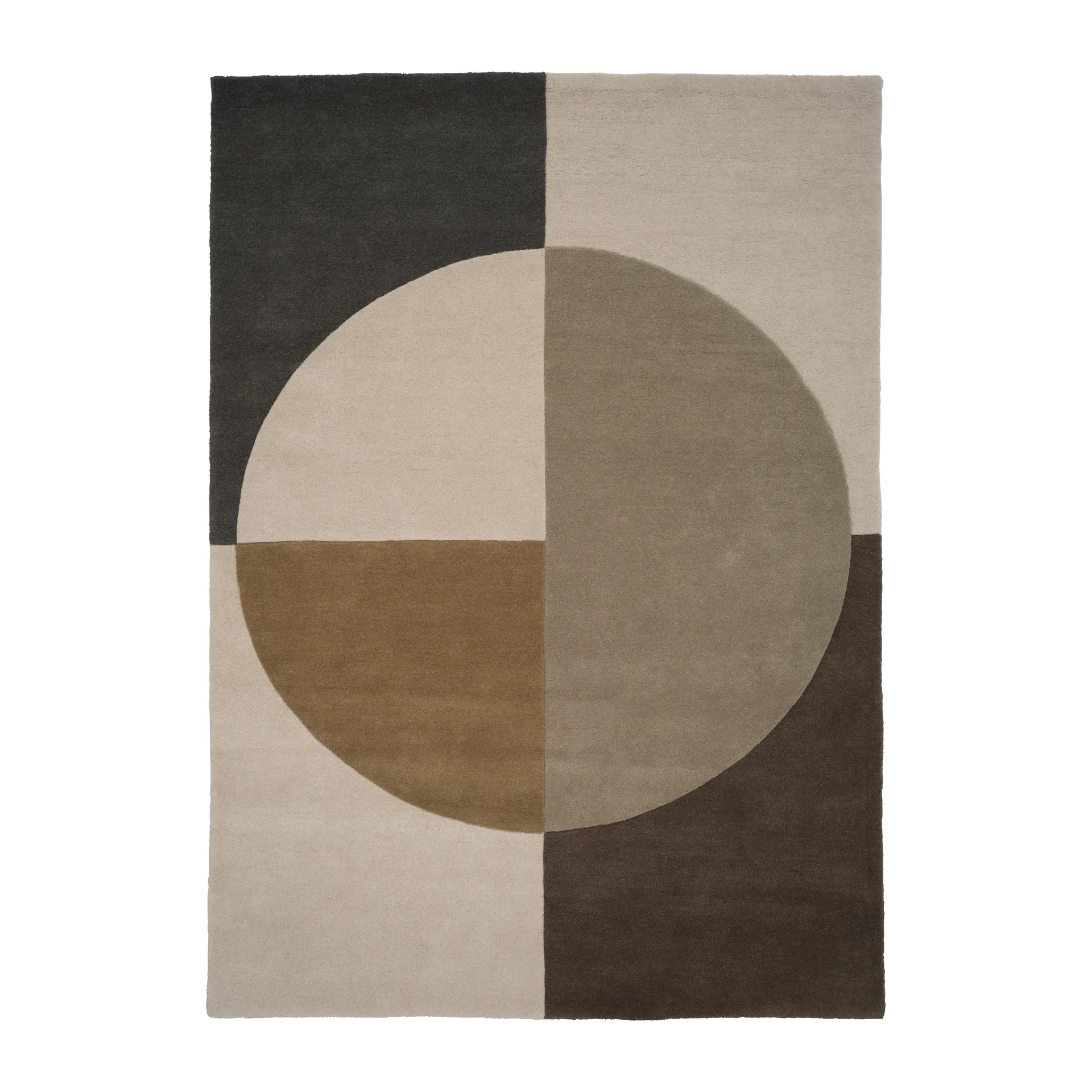 Tapis en laine Radiality, Olive, 250x350 cm Linie Design