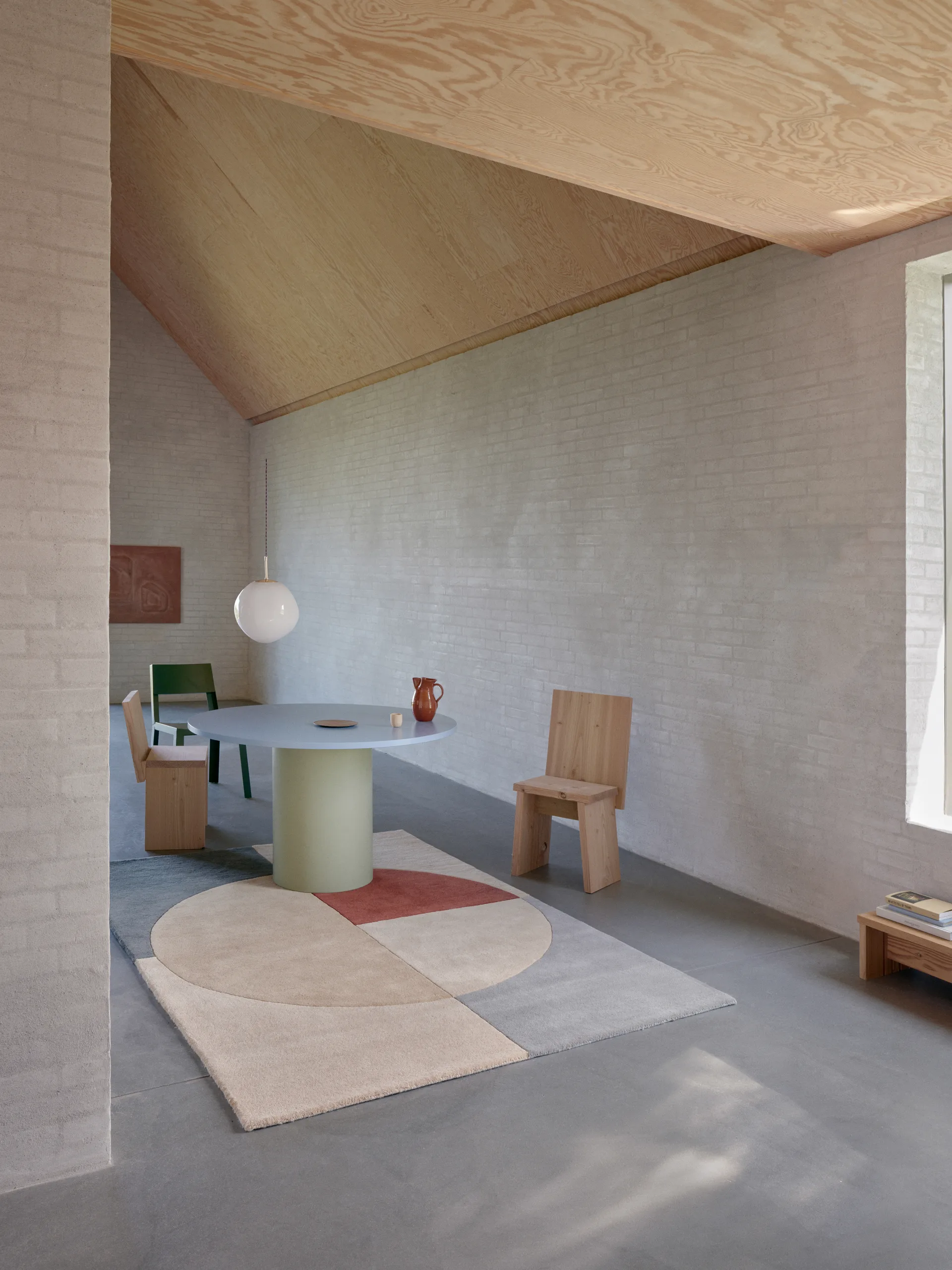 Tapis en laine Radiality, Ruby, 140x200 cm Linie Design