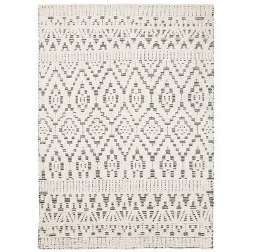 Tapis en laine Zelbio 140x200cm - White-black - Linie Design