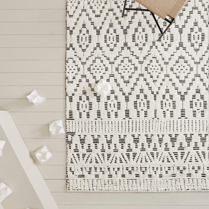 Tapis en laine Zelbio 170x240cm, White-black Linie Design