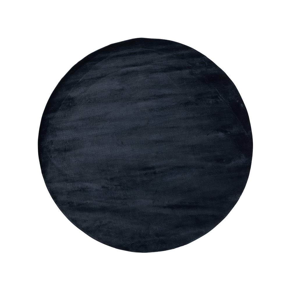 Linie Design Tapis Lucens rond navy | Design Scandinave | Tapis épais | Bleu