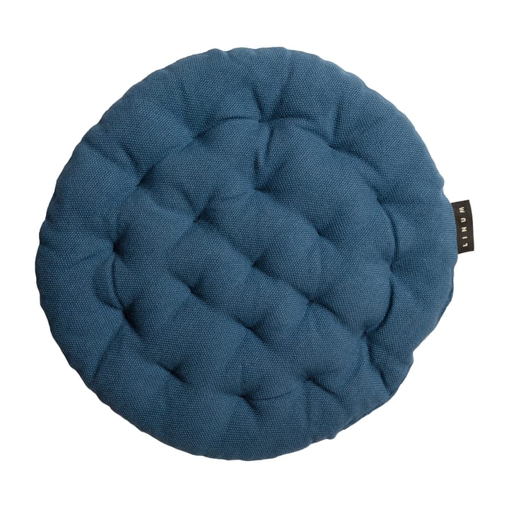 Coussin de chaise Pepper Ø37 cm - Bleu indigo - Linum