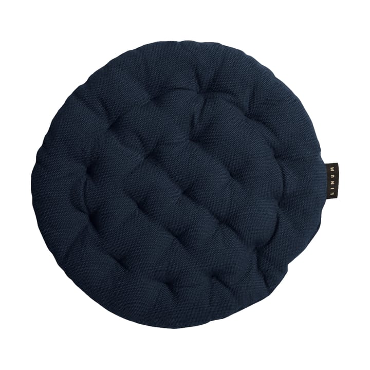 Coussin de chaise Pepper Ø37 cm - Bleu marine foncé - Linum