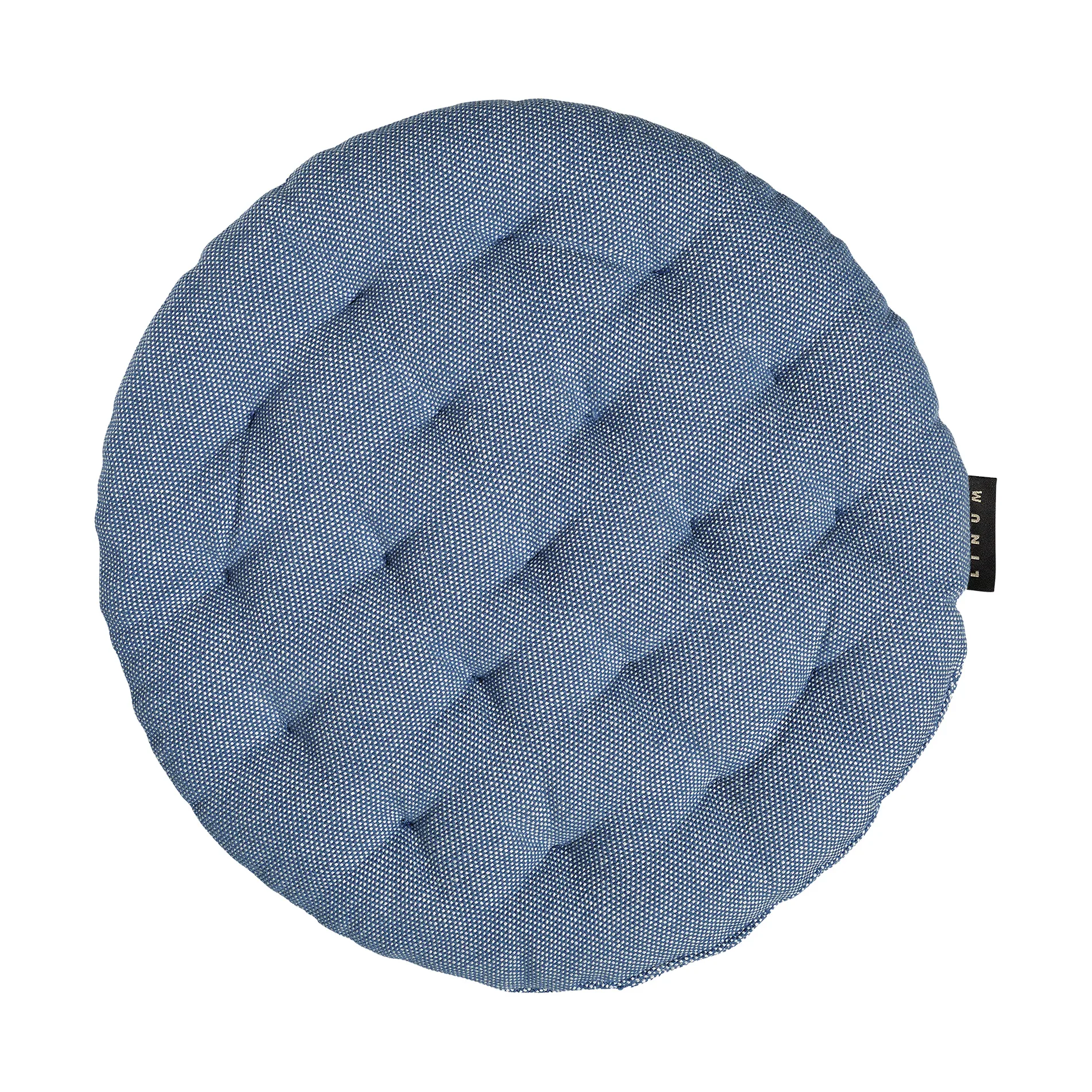 Coussin de chaise Pepper Ø37 cm, Bleu mer foncé Linum