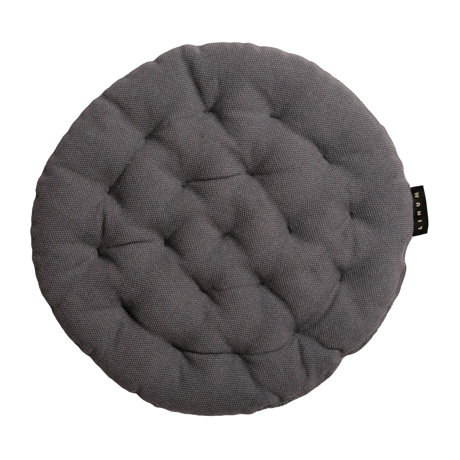 Coussin de chaise Pepper Ø37 cm, Gris granite Linum