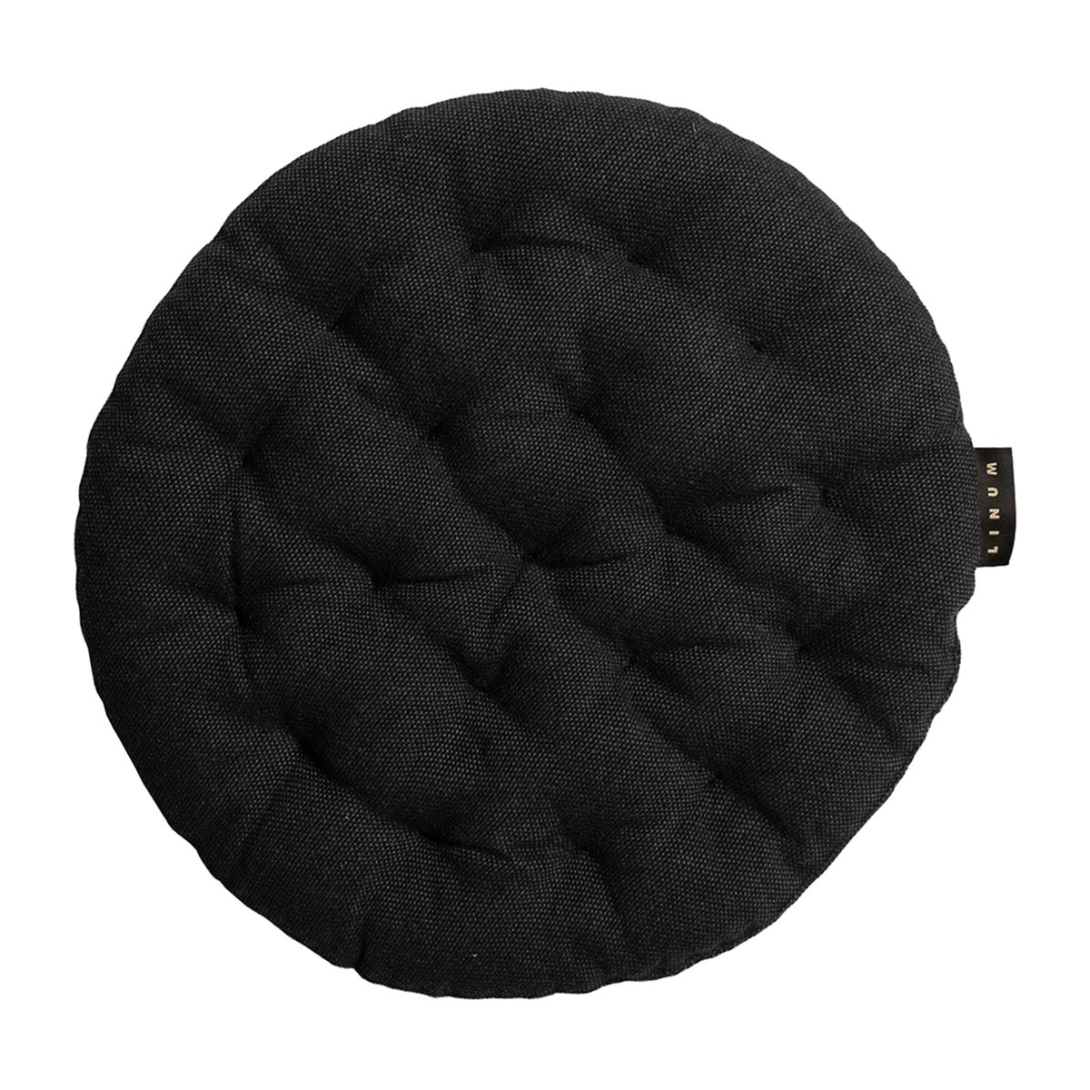 Linum Coussin de chaise Pepper o37 cm Noir-mélange | Design Scandinave | Coussins de chaises | Noir