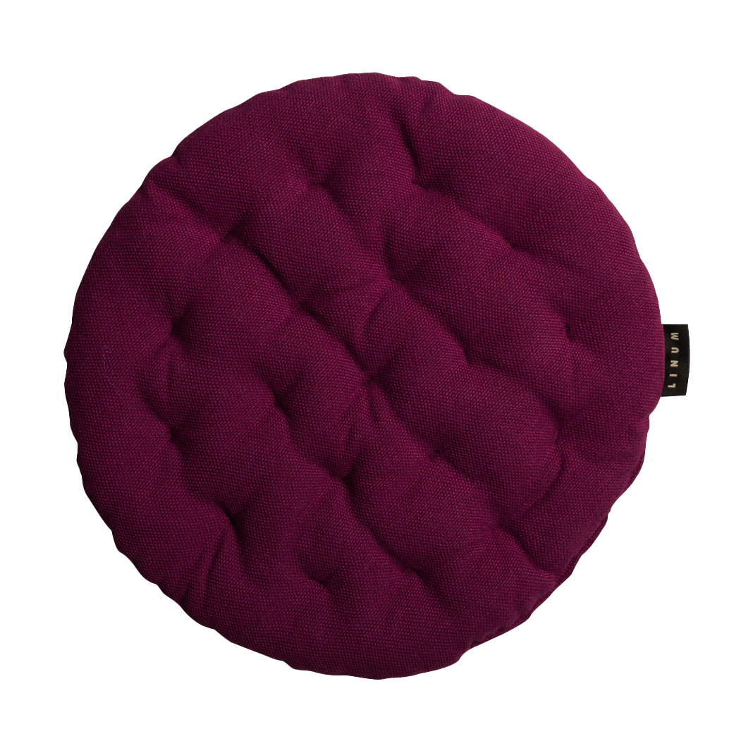 Linum Coussin de chaise Pepper o37 cm Rouge bourgogne
