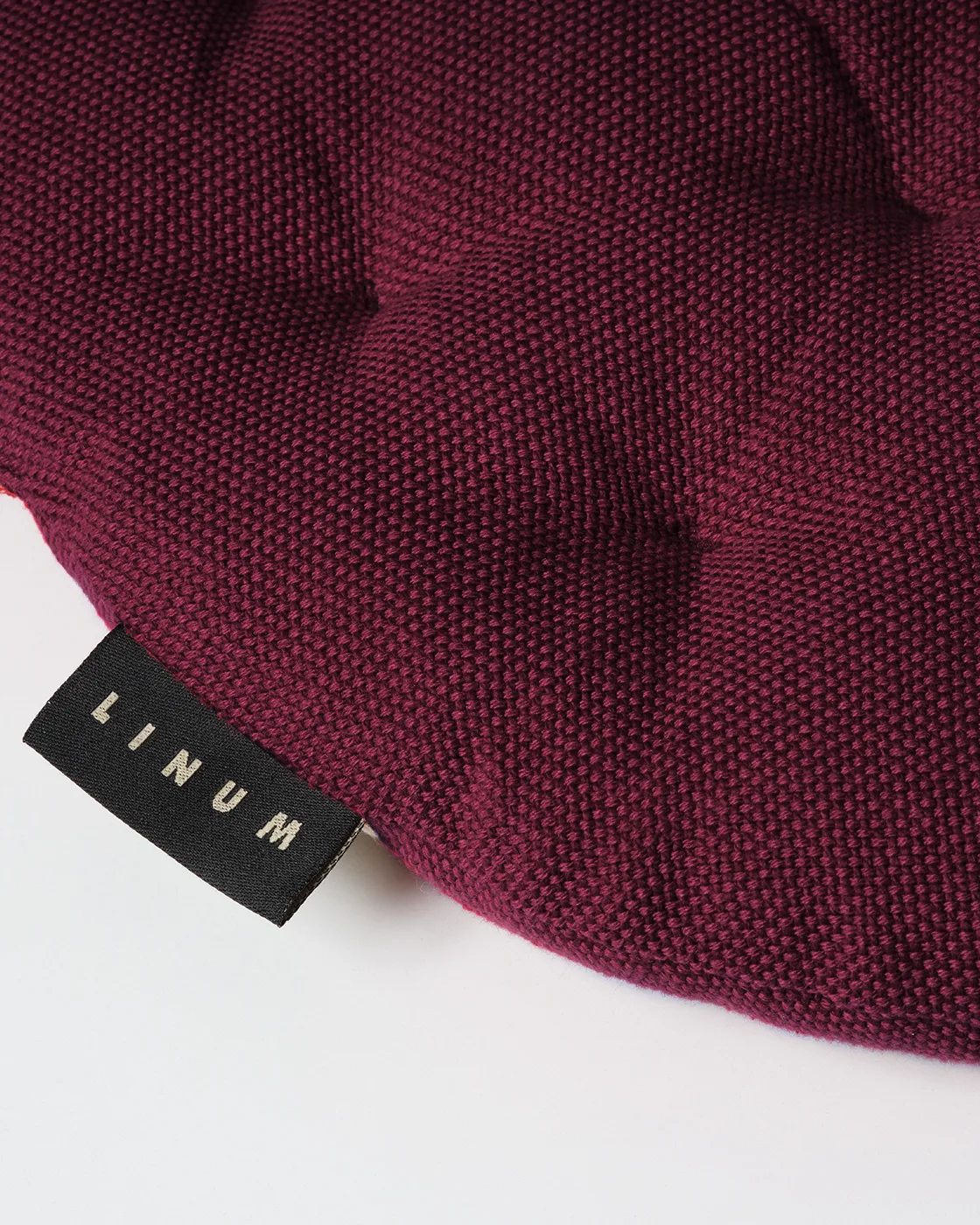 Coussin de chaise Pepper Ø37 cm, Rouge bourgogne Linum