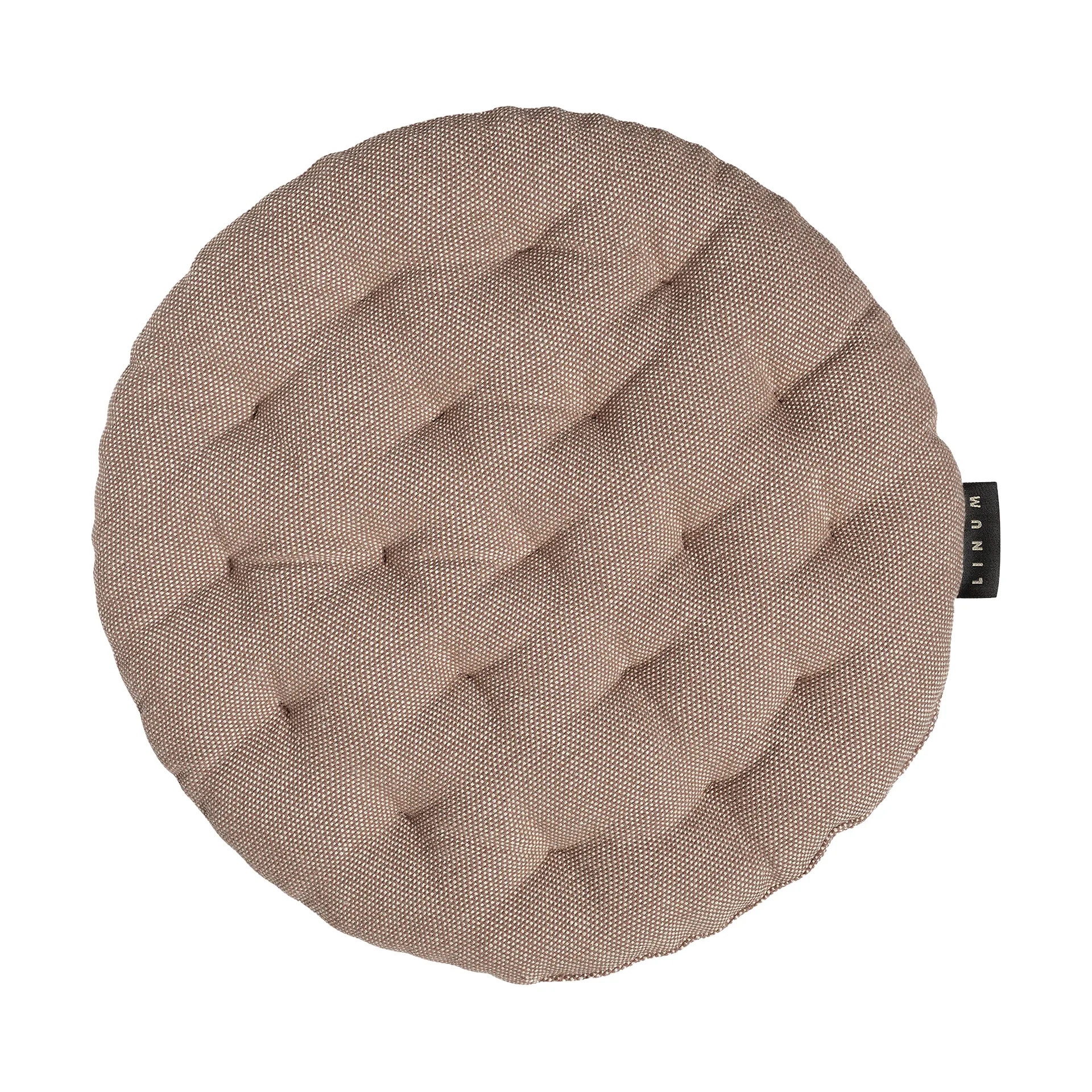 Coussin de chaise Pepper Ø37 cm, Taupe foncé Linum