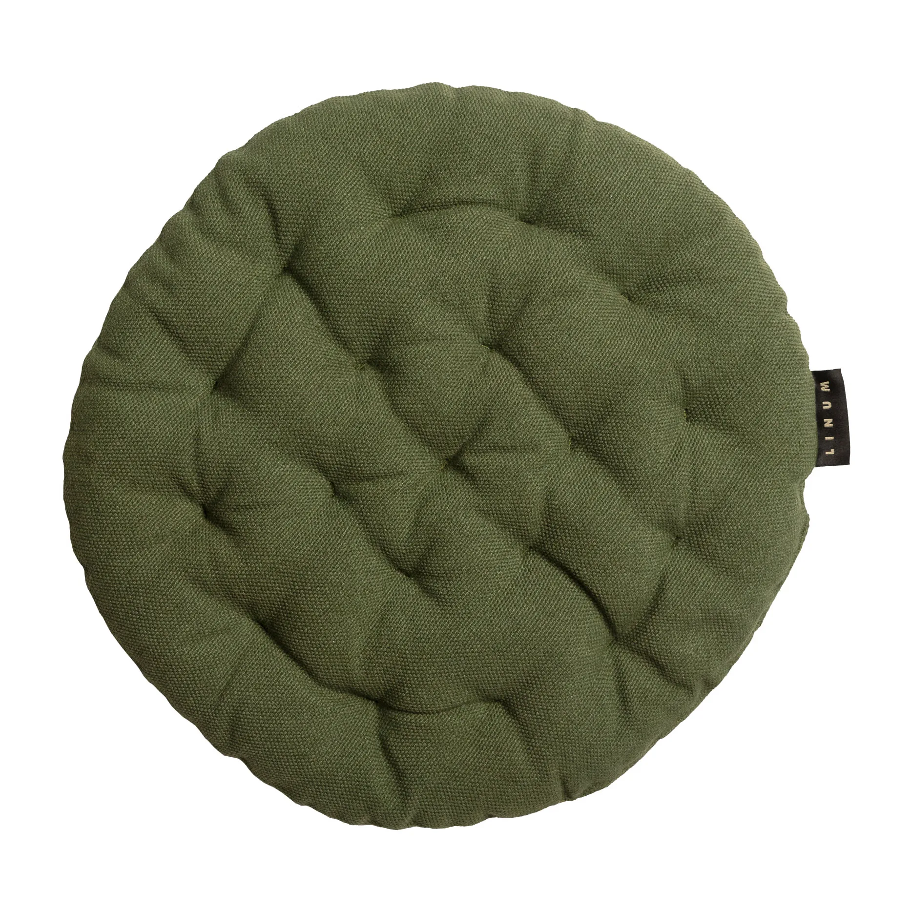 Coussin de chaise Pepper Ø37 cm, Vert olive foncé Linum