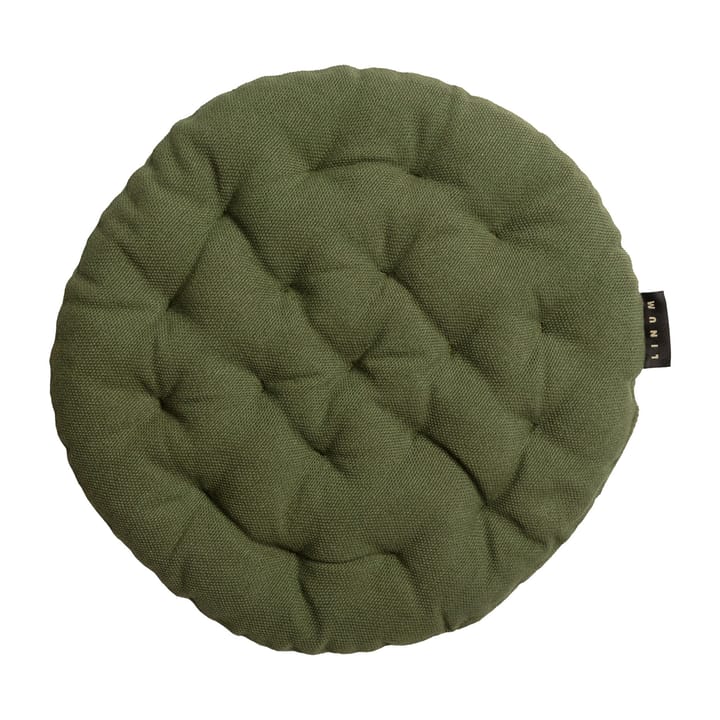 Coussin de chaise Pepper Ø37 cm - Vert olive foncé - Linum