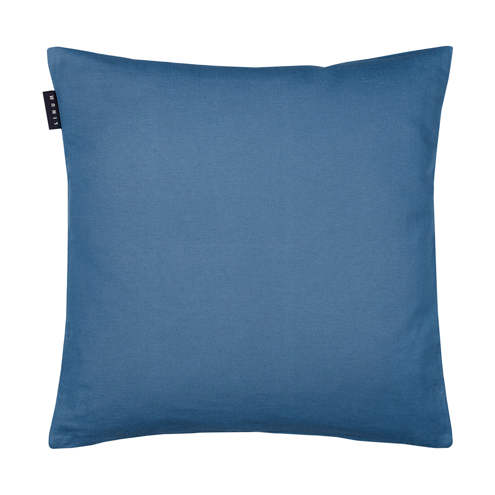 Housse de coussin Annabell 40x40 cm, Bleu Mer Profonde Linum