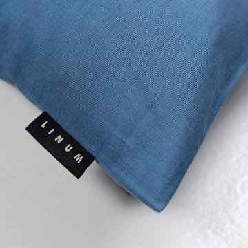 Housse de coussin Annabell 40x40 cm - Bleu Mer Profonde - Linum