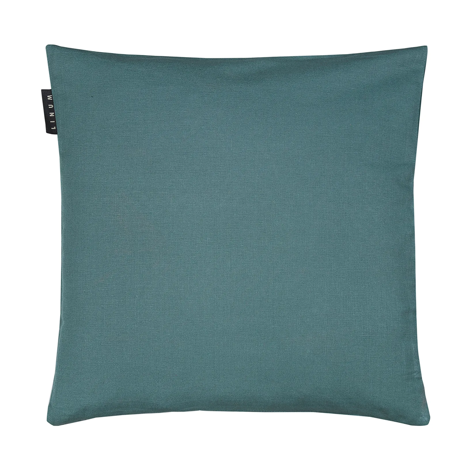 Housse de coussin Annabell 40x40 cm, Gris foncé turquoise Linum