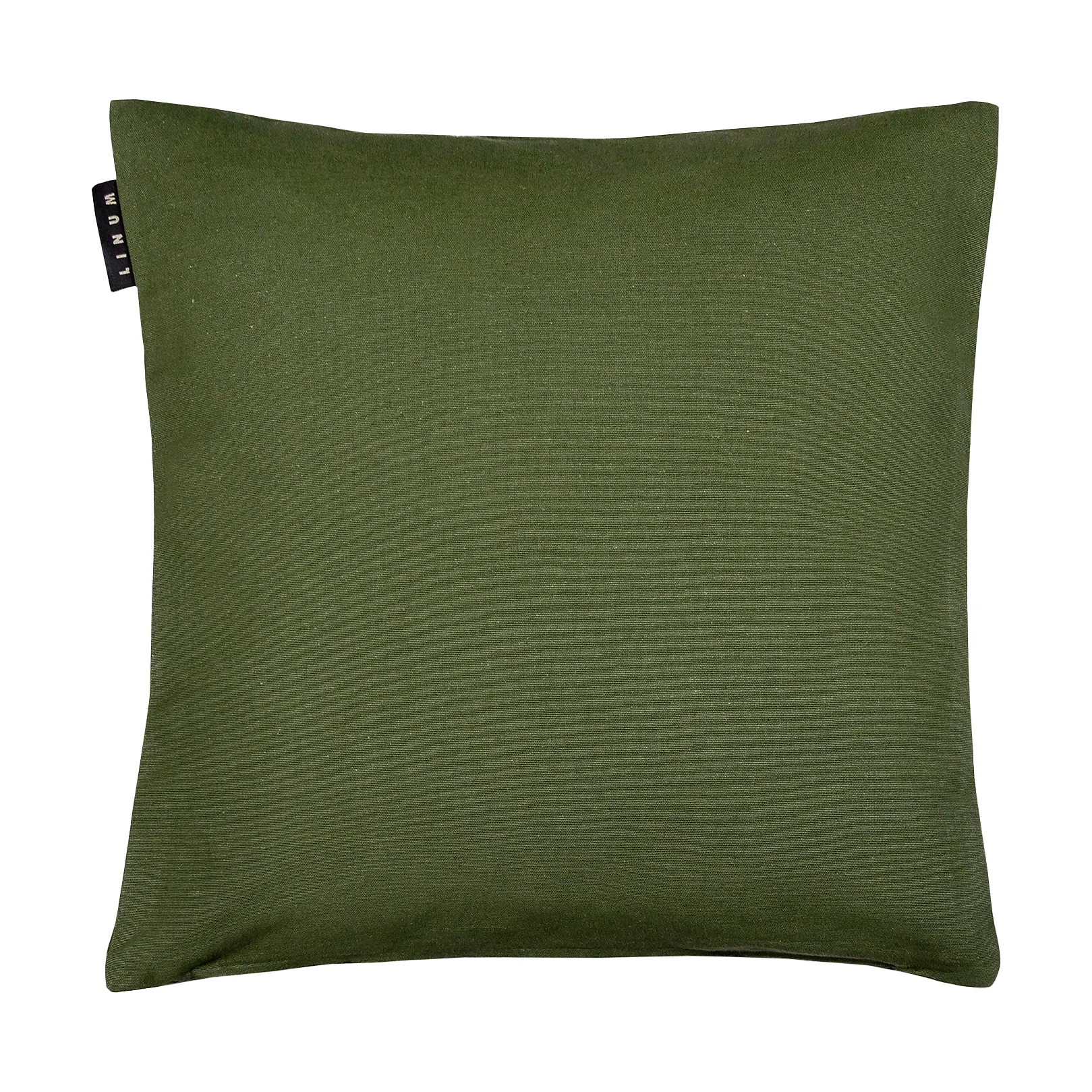 Housse de coussin Annabell 40x40 cm, Vert olive foncé Linum