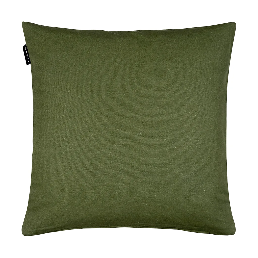 Housse de coussin Annabell 50x50 cm, Vert olive foncé Linum