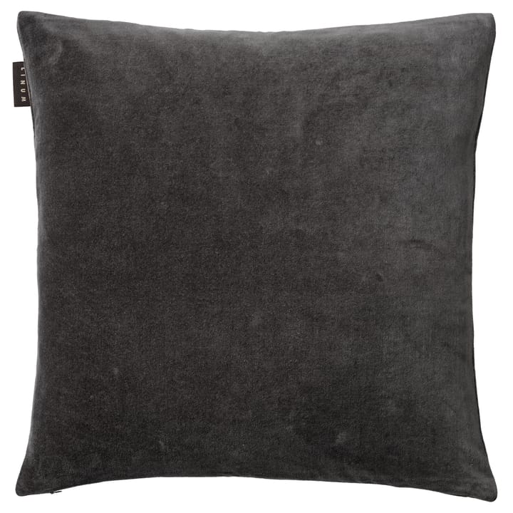 Housse de coussin Paolo 50x50 cm - Gris charbon foncé - Linum