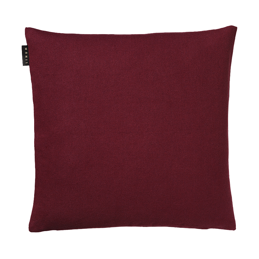Linum Housse de coussin Pepper 40x40 cm Rouge bourgogne