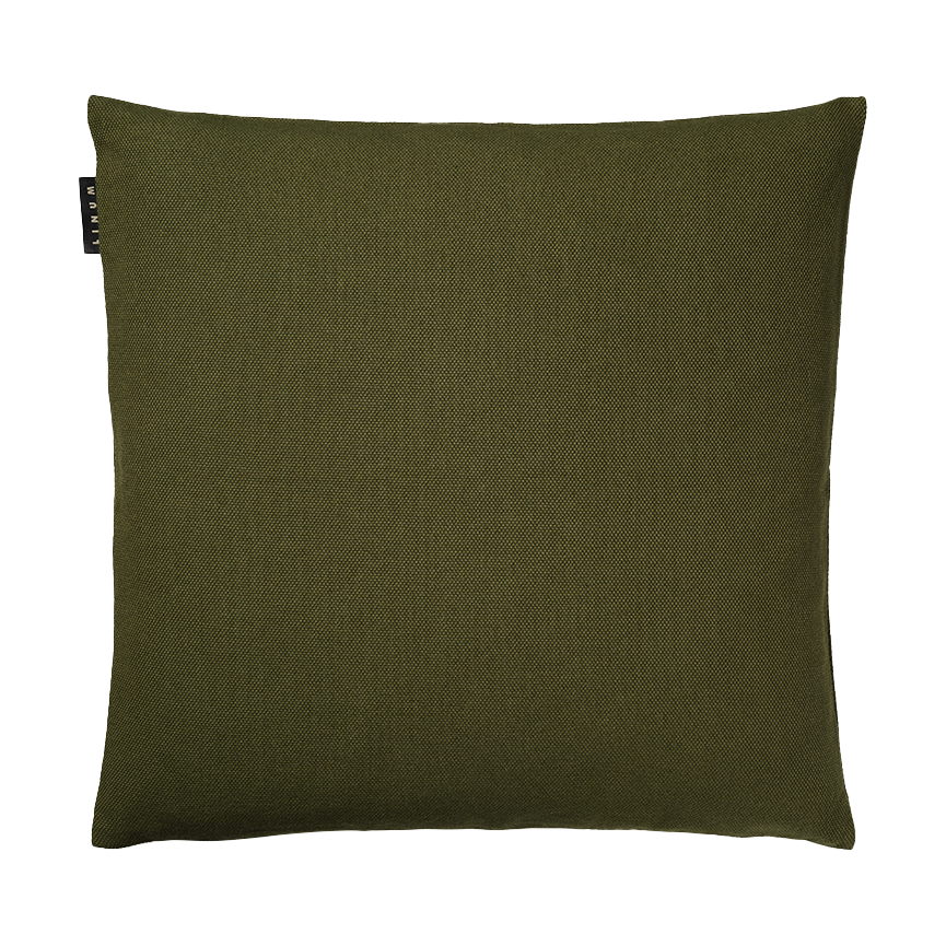 Linum Housse de coussin Pepper 40x40 cm Vert olive foncé