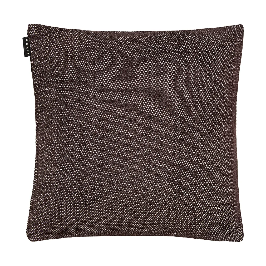 Housse de coussin Shepard 50x50 cm, Marron foncé Linum