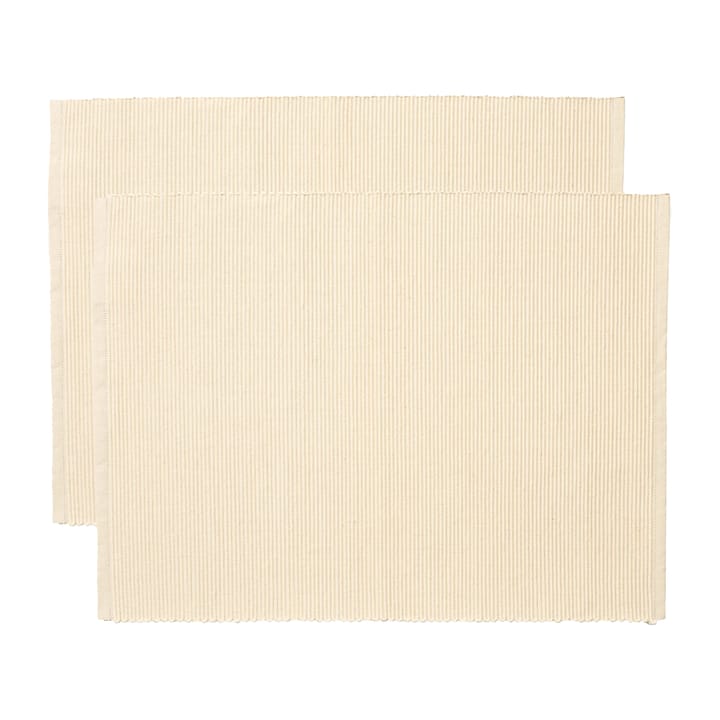 Lot de 2 sets de table Uni 35x46 cm - Beige crème - Linum