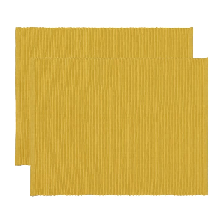 Lot de 2 sets de table Uni 35x46 cm - Jaune moutarde - Linum
