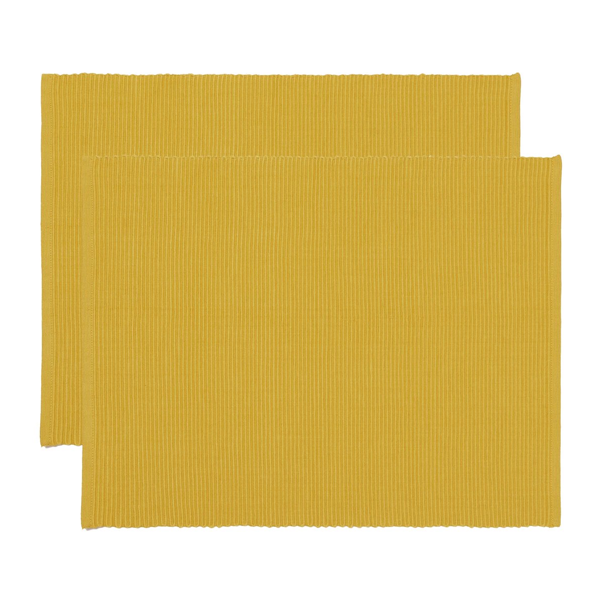 Linum Lot de 2 sets de table Uni 35x46 cm Jaune moutarde