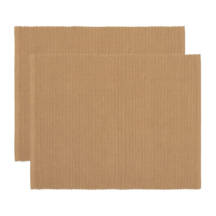 Lot de 2 sets de table Uni 35x46 cm - Marron camel - Linum