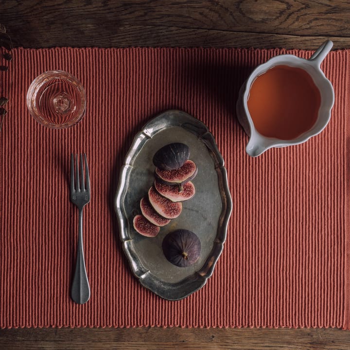 Lot de 2 sets de table Uni 35x46 cm, Orange rouille Linum