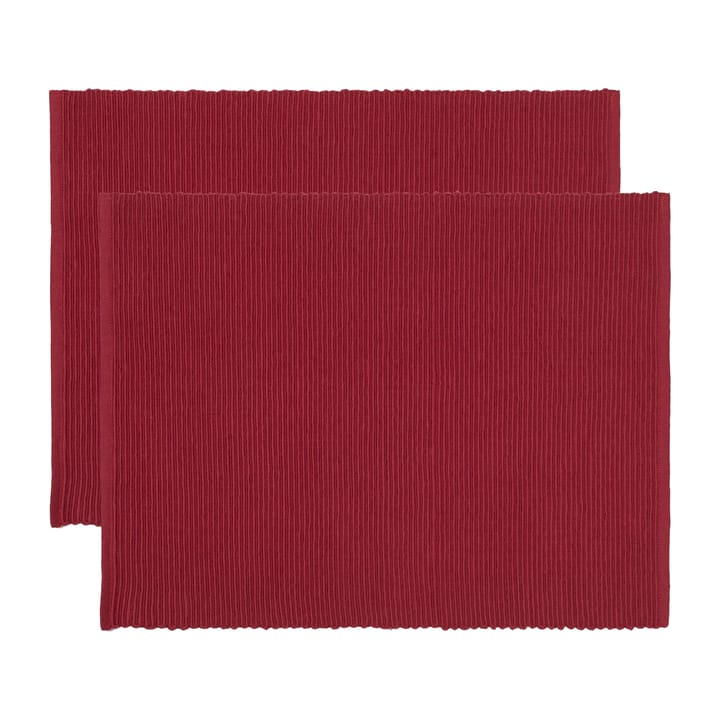 Lot de 2 sets de table Uni 35x46 cm - Rouge - Linum