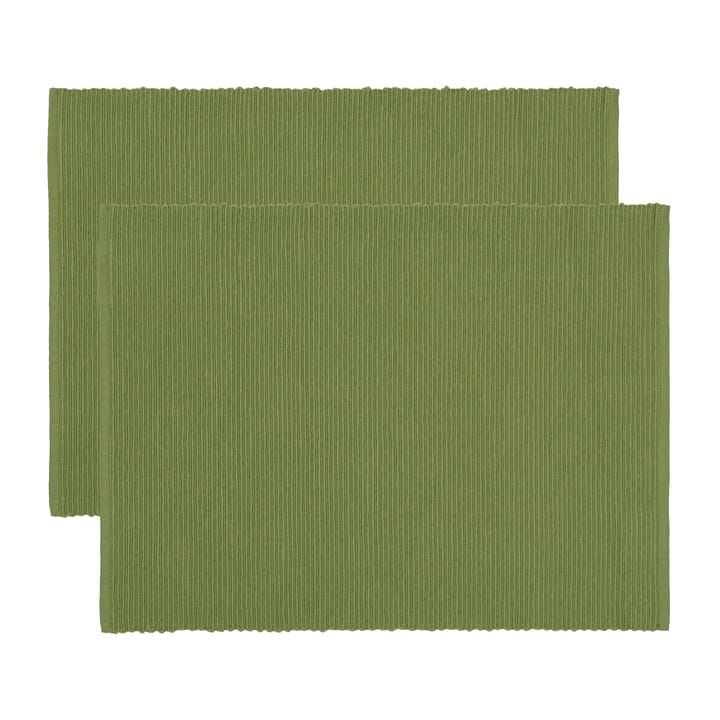 Lot de 2 sets de table Uni 35x46 cm - Vert mousse - Linum