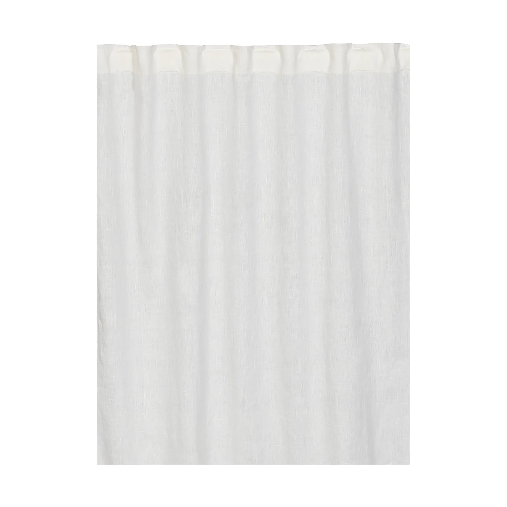 Rideau avec bande plissée West lot de 2, Blanc Linum