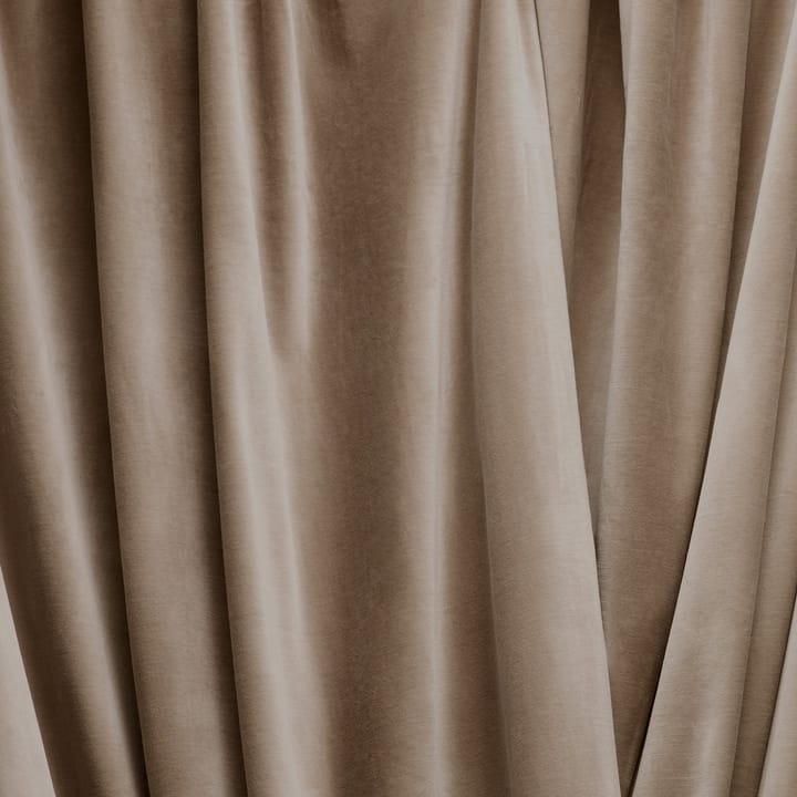 Rideau Paolo avec bande de plissage - Taupe - Linum