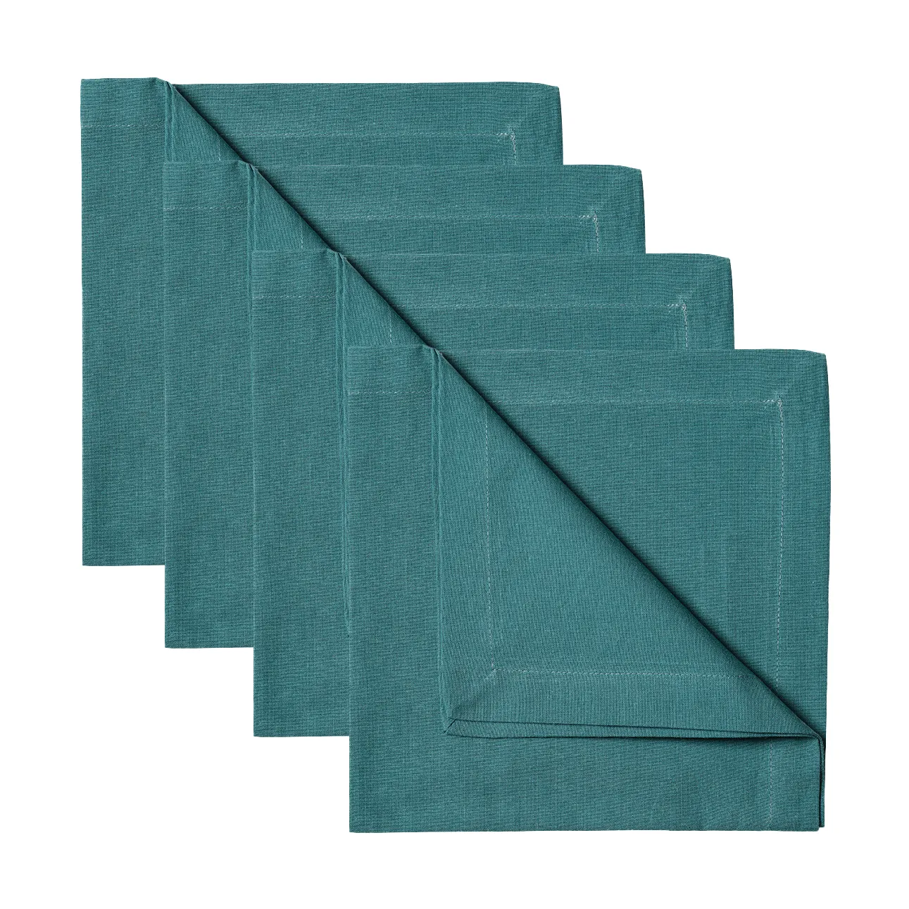Serviette Robert Lot de 4, Gris foncé turquoise Linum