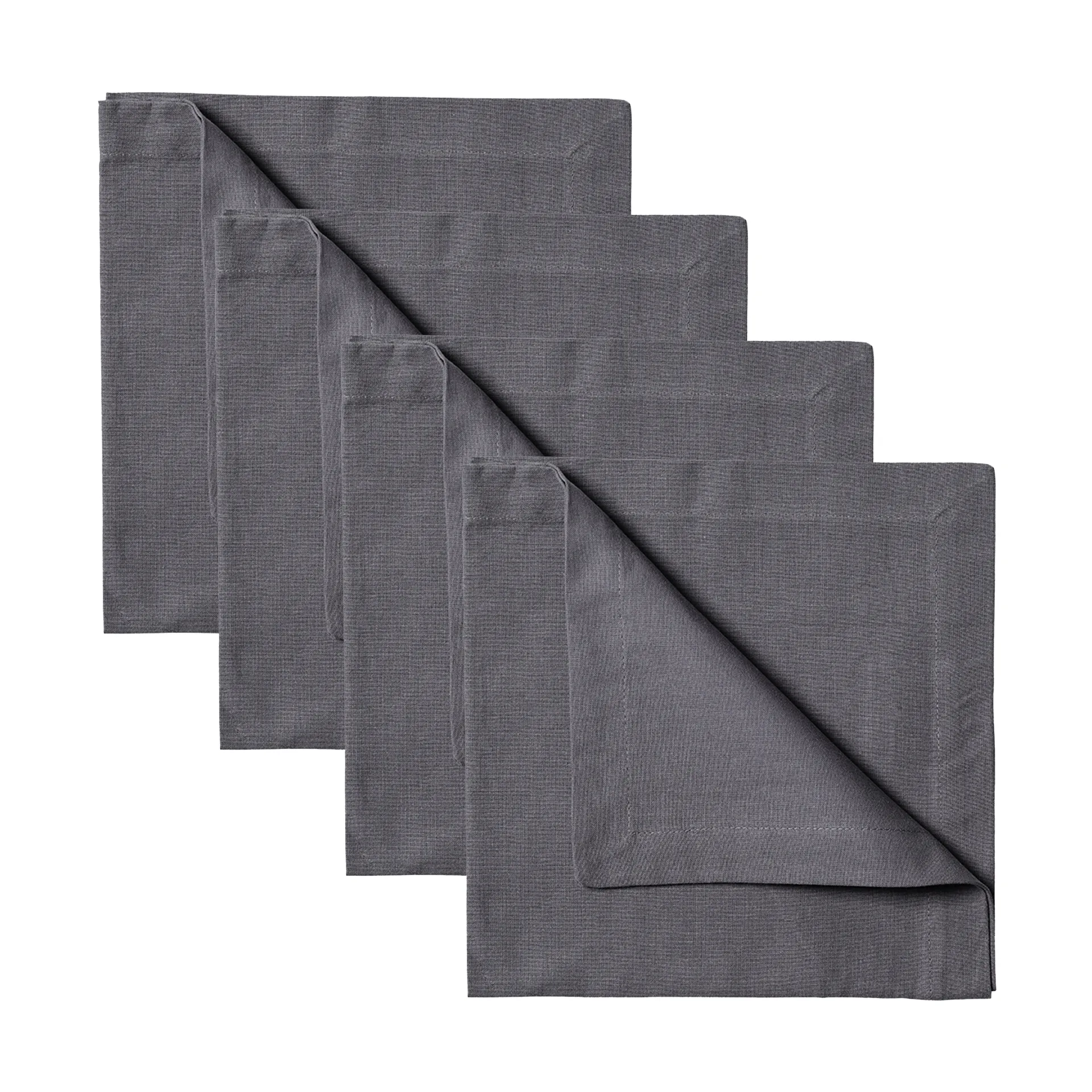 Serviette Robert Lot de 4, Gris granit Linum