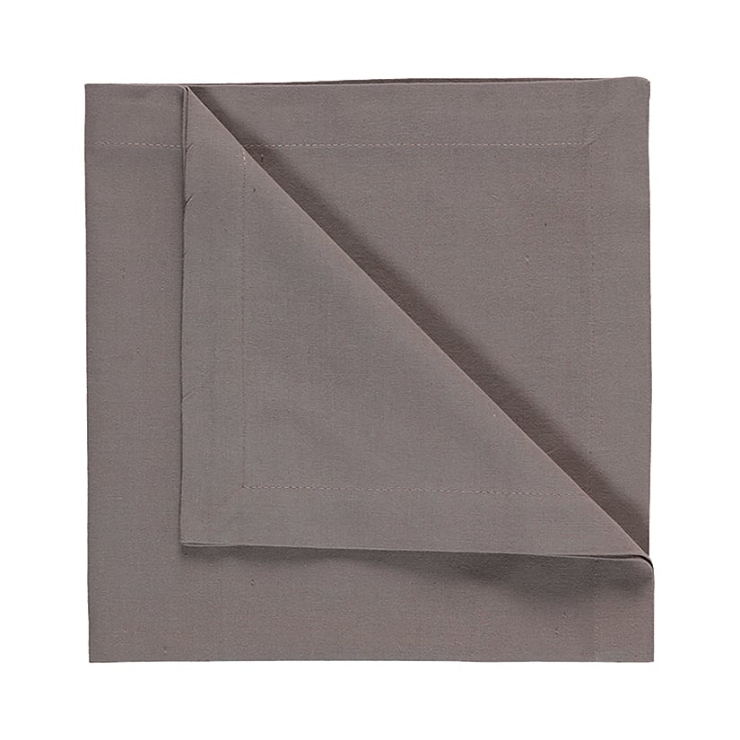 Linum Serviette Robert Lot de 4 Marron taupe | Design Scandinave | Serviettes en lin & en coton | Marron
