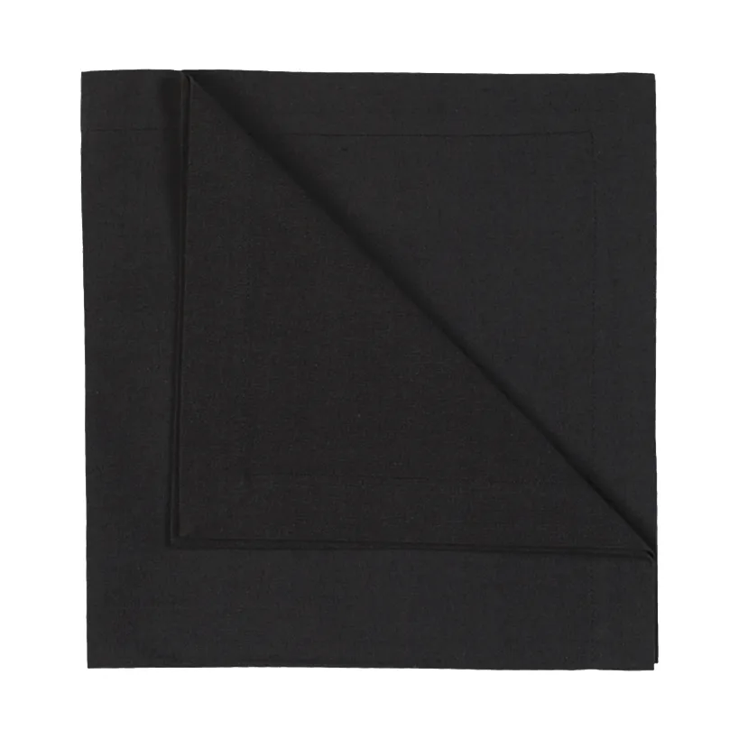 Serviette Robert Lot de 4, Noir Linum