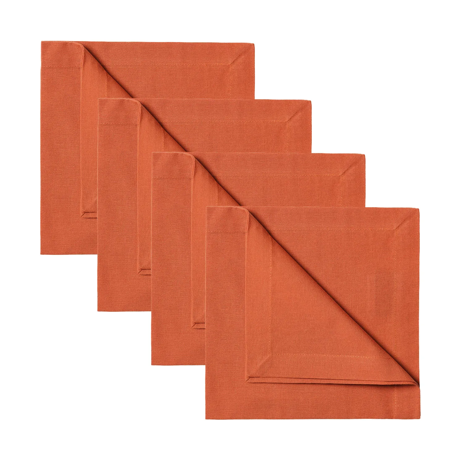 Serviette Robert Lot de 4, Orange rouille Linum