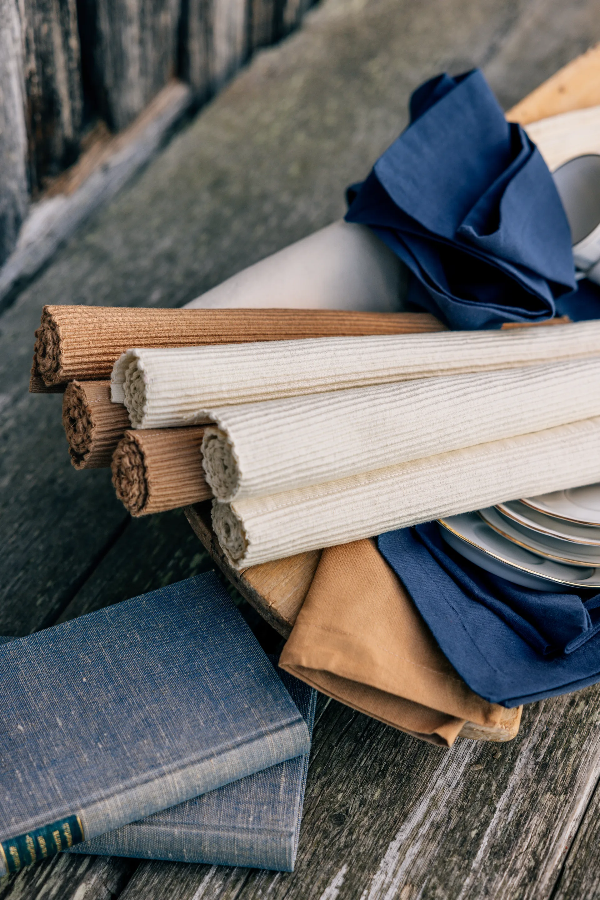 Set de table Uni 35x46 cm, lot de 4, Beige crémeux Linum