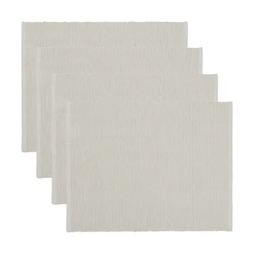 Set de table Uni 35x46 cm, lot de 4 - Gris clair - Linum