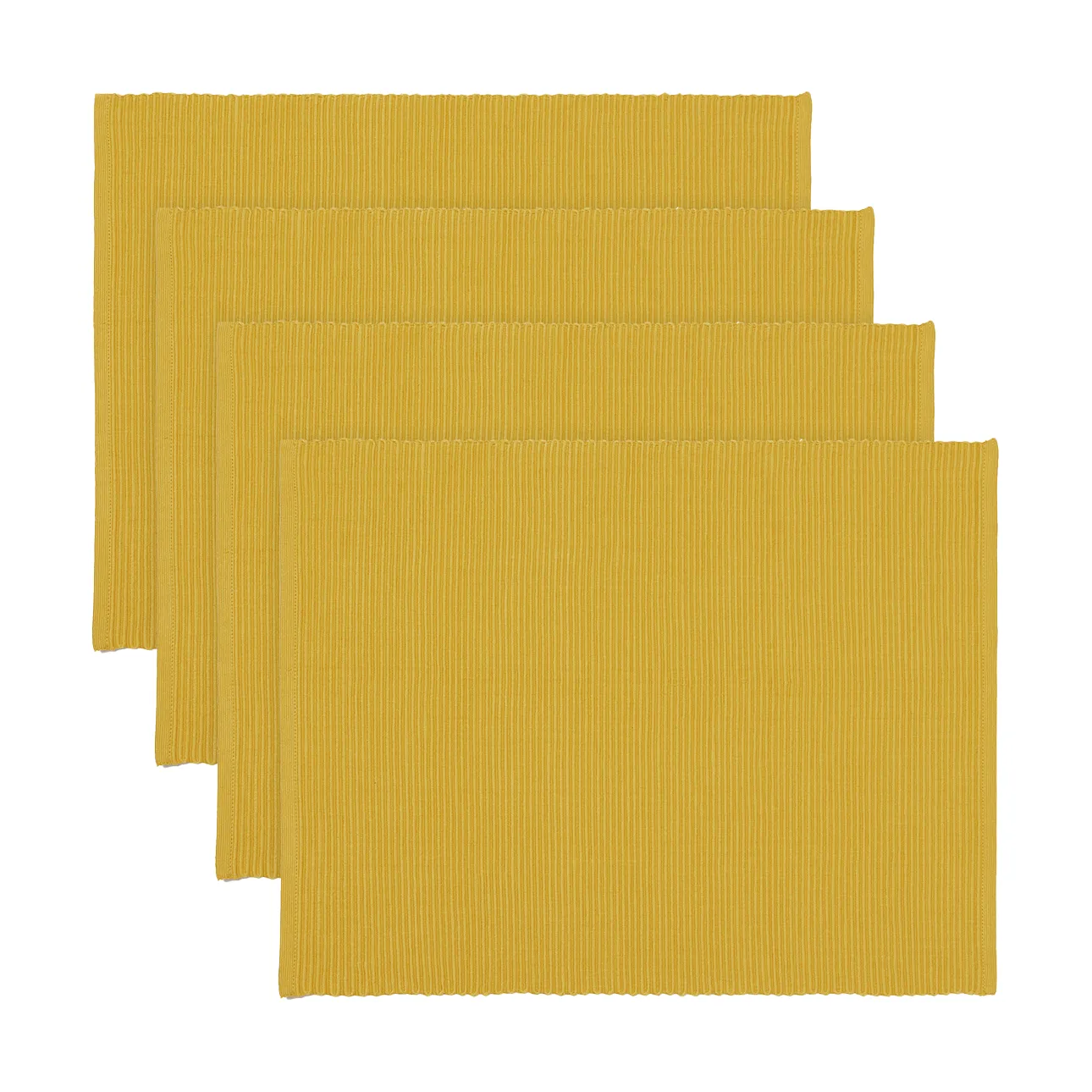 Set de table Uni 35x46 cm, lot de 4, Jaune moutarde Linum