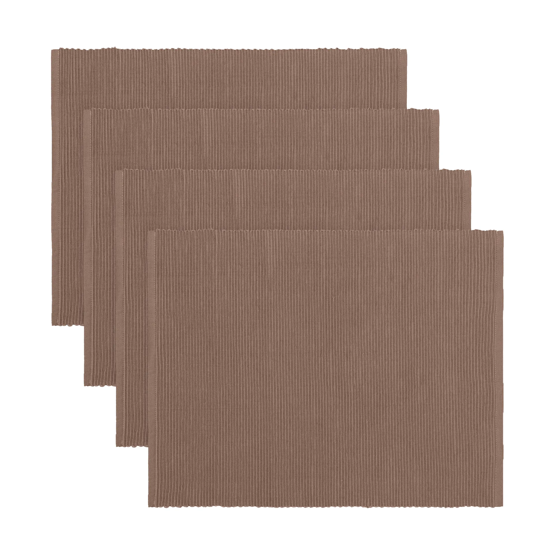 Set de table Uni 35x46 cm, lot de 4, Marron taupe foncé Linum