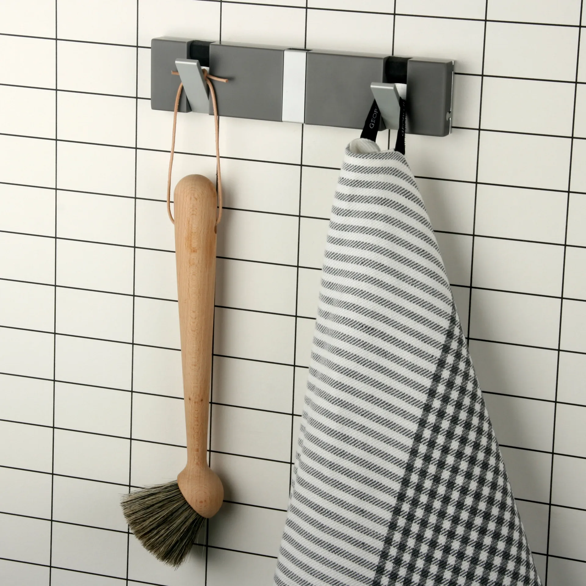 Crochets muraux Loca Knax 20 cm, composite, gris LoCa