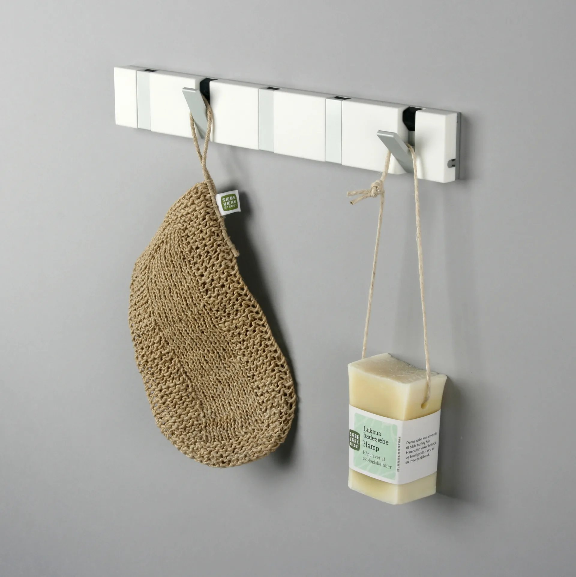 Crochets muraux Loca Knax 33 cm, composite, blanc LoCa