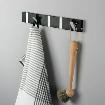 Porte-manteau Knax petit 5 crochets - Gris - LoCa