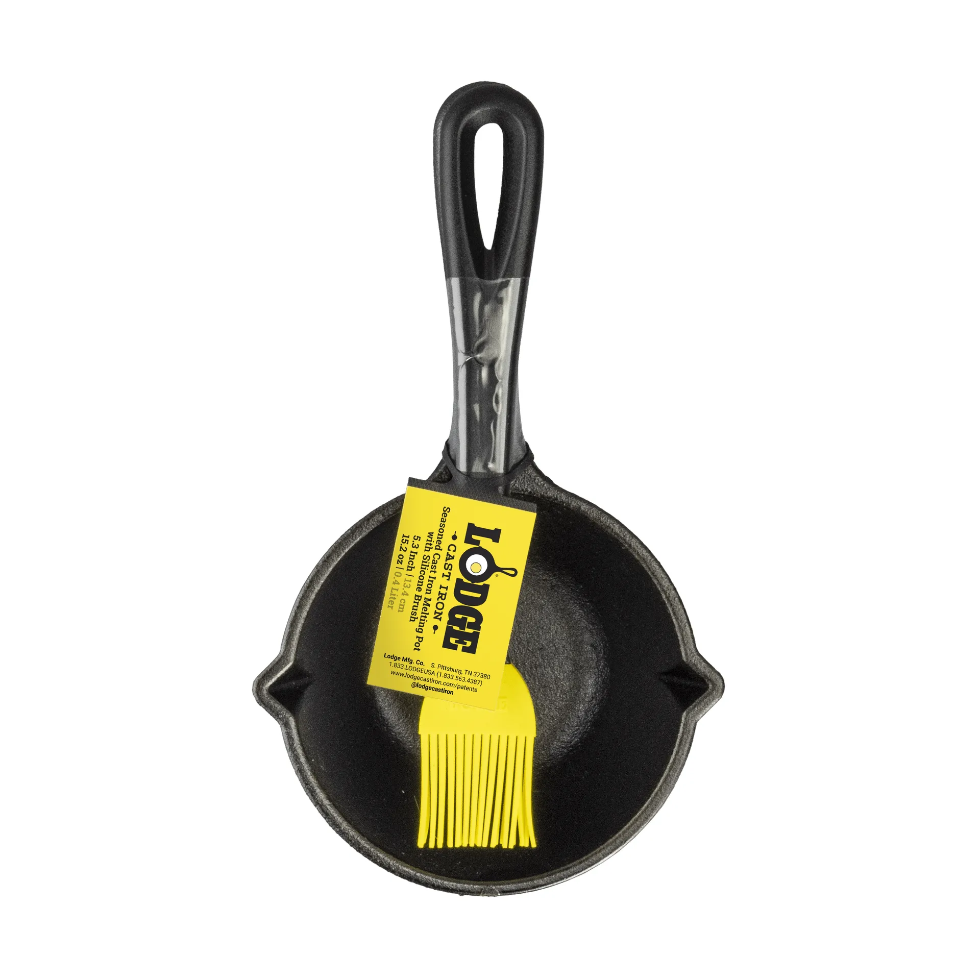Casserole à sauce avec pinceau en silicone, Fonte, 23 cm Lodge